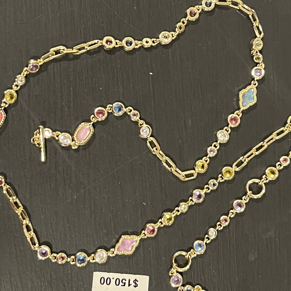 Kendra Scott Mini Elisa and Abbie Gold Convertible Necklace